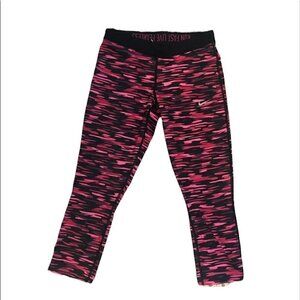 Nike Dri Fit Running Crop Pink Camo Legging Medium